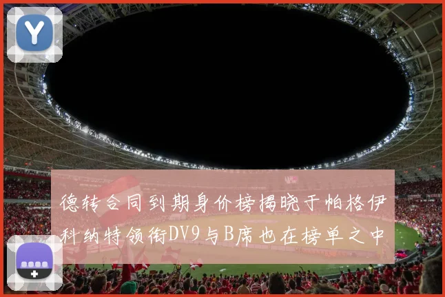 德转合同到期身价榜揭晓于帕格伊科纳特领衔DV9与B席也在榜单之中