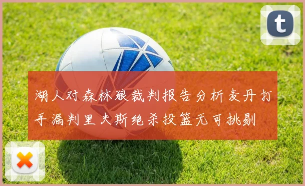 湖人对森林狼裁判报告分析麦丹打手漏判里夫斯绝杀投篮无可挑剔
